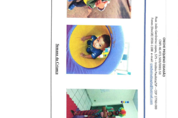 Foto - RELATÓRIO DESENVOLVIDOS 2024 CRECHE MUNICIPAL