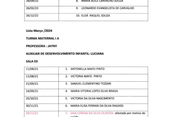 Foto - RELATÓRIO DESENVOLVIDOS 2024 CRECHE MUNICIPAL